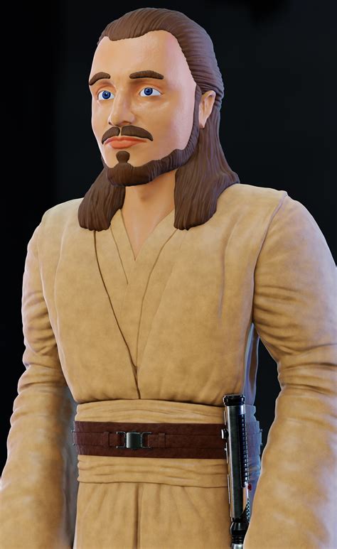 Ryan King Qui Gon Jinn Blender 3d Character