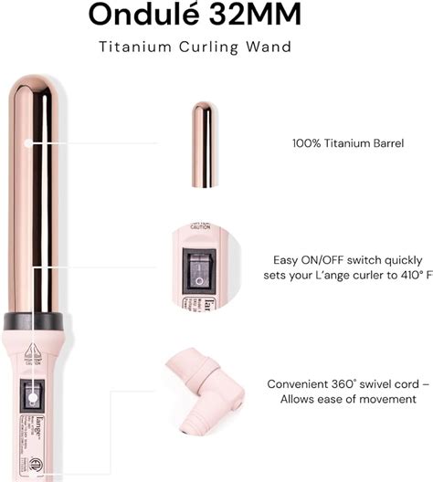 L Ange Hair Lustre Curling Wand Titanium Barrel Comes In