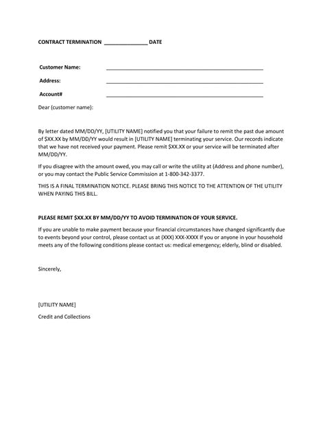 Contract Termination Letter Template Download Print 45 Off