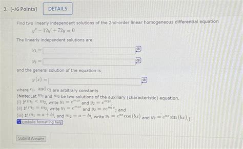 Solved Find Two Linearly Independent Solutions Of The 2 Chegg