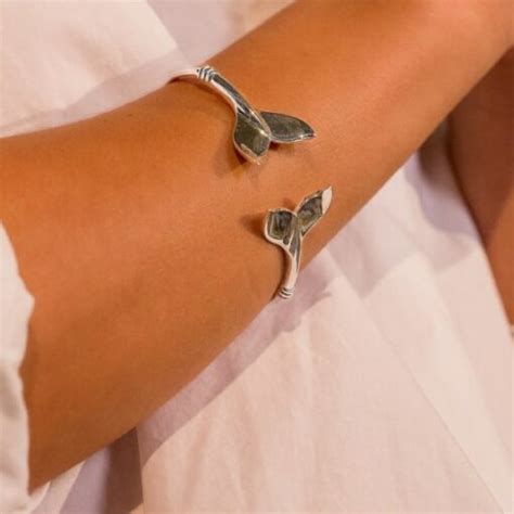 Origins Sterling Silver Whale Tail Bangle Godfrey Jewellers