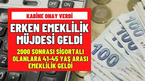 Kabine karar verdi 2000 sonrası sigorta başlangıcı olanlara 41 42 43