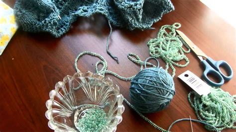 How To String Beads Onto Your Yarn Youtube