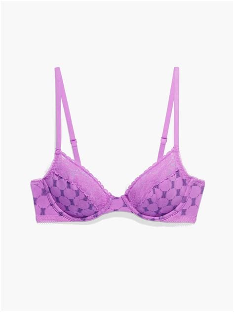 Cotton Essentials Lace Trim Unlined Bra In Pink Purple Savage X Fenty