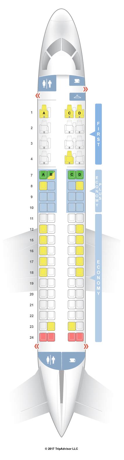 Seatguru Seat Map United Embraer Emb 175