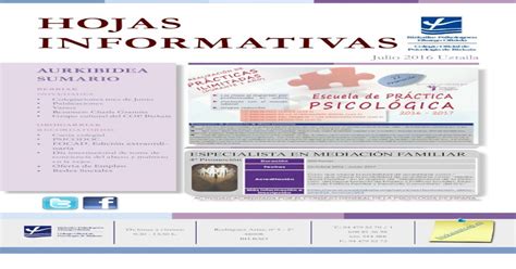 Hojas Informativasinformativas … · Hojas Informativas Julio 2016