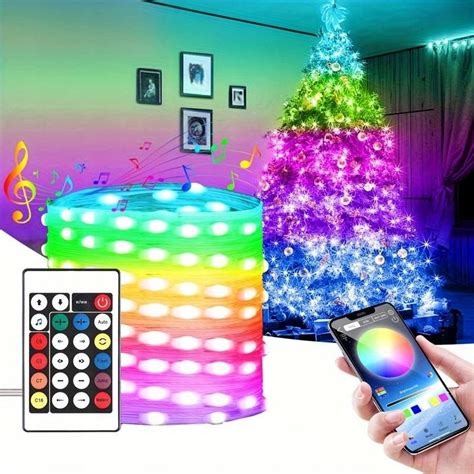 INTELIGENTNE Lampki Choinkowe 100 LED SMART Bluetooth APP PILOT 10m