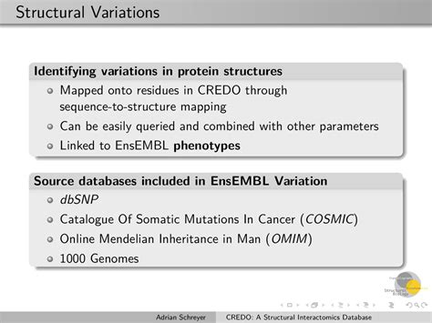 Credo A Structural Interactomics Database For Drug Discovery Speaker