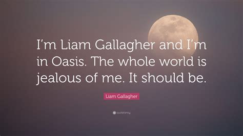 Liam Gallagher Quote: “I’m Liam Gallagher and I’m in Oasis. The whole ...