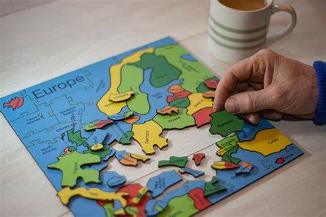 Countries Of Europe Jigsaw Puzzle Heirloom Puzzles Wooden Etsy