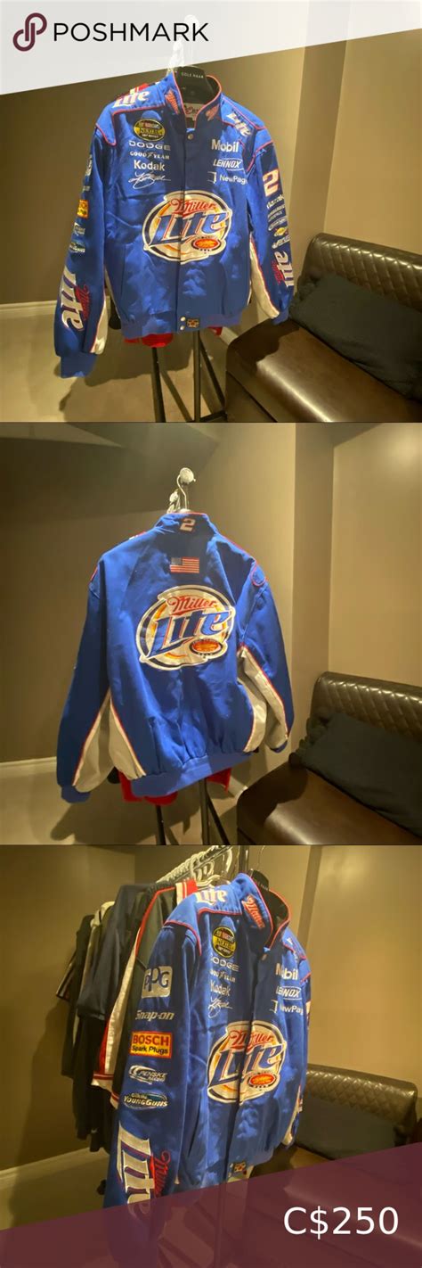 Chase Authentic NASCAR Jacket 2 Rusty Wallace Miller Light L