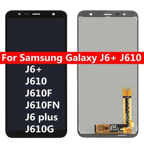 Black 60 ‘ For Samsung J6 2018 J6 Plus J6 Prime 2018 J610 J610f J610g J610fn Lcd Display