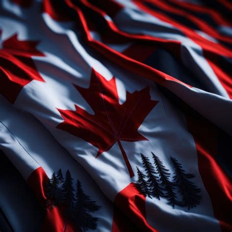 Premium Ai Image A Canadian Flag With A Maple Leaf On It