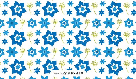 Blue Floral Pattern Design Vector Download