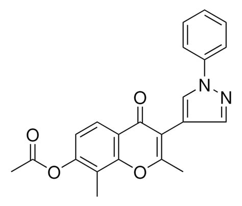 2 METHYL 4 OXO 3 1 PHENYL 1H PYRAZOL 4 YL 4H CHROMEN 7 YL ACETATE