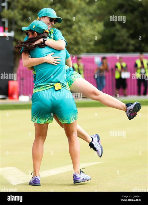 Australias Kristina Krstic And Ellen Ryan Celebrate Their Victory In