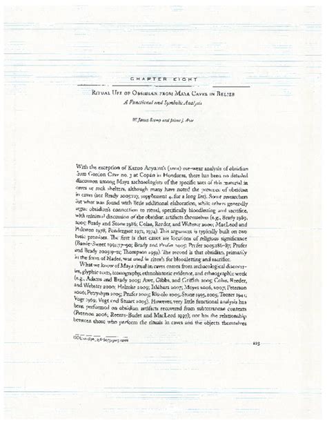 Pdf Ritual Use Of Obsidian From Maya Caves In Belize A Functional