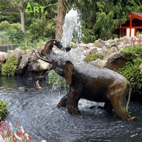 Outdoor Large Elephant Water Fountain OAB EF1 Onlyart Sculpture Co Ltd