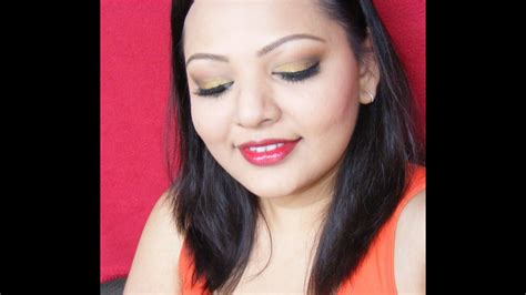 Yellowish Golden Makeup Tutorial Indian Skin Youtube