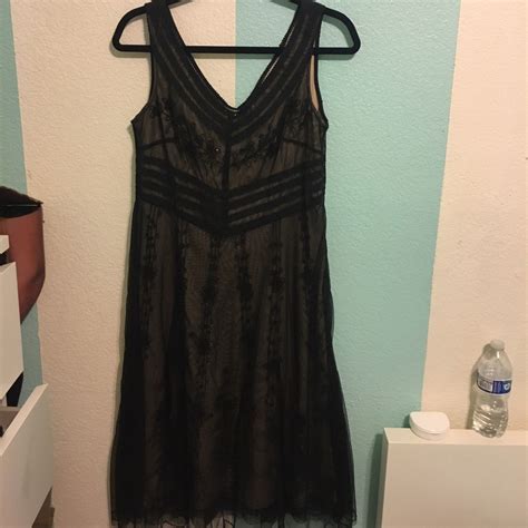 Black And Nude Formal Dress Gem