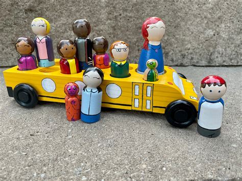 The Magic School Bus RIDES AGAIN Handpainted Wooden Peg Doll | Etsy