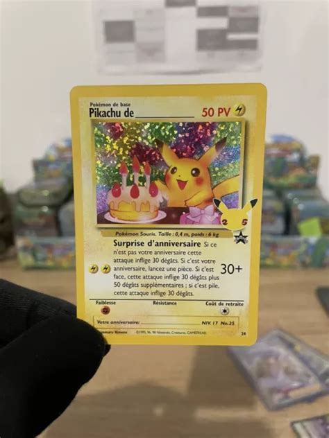 Carte Pok Mon Pikachu De Anniversaire Promo C L Brations Ans