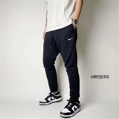 【homieee】nike Nsw 縮口棉褲 經典 Logo 窄版 修身 黑色 716831 010 蝦皮購物