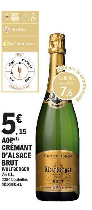 Promo Aop Cr Mant D Alsace Brut Wolfberger Cl Chez E Leclerc