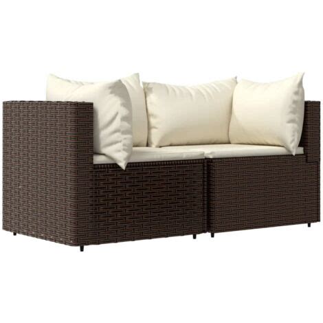 Tlg Garten Lounge Set Mit Kissen Braun Poly Rattan Garten Lounge