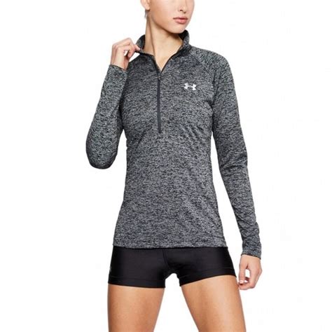 Ua Womens Tech Twist Quarter Zip Grey Bmc Sports