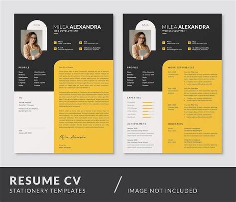 Premium Psd Cv Resume Design Psd Templates In 2024