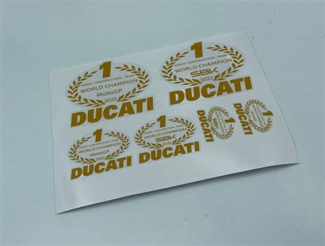 Kit Stickers Ducati Moto Gp Sbk World Champion Bagnaia Bautista