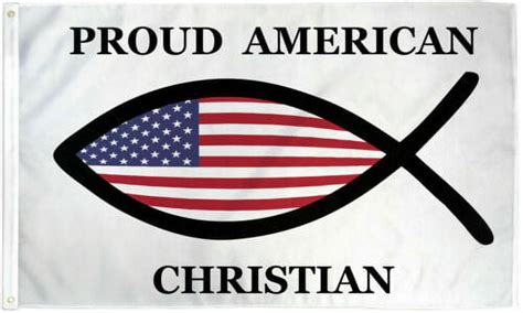 Proud American Christian Flag 3x5 Religion Christianity Flag Christian ...