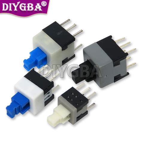 Pcs Pin Button Switches Mm Self Locking Push