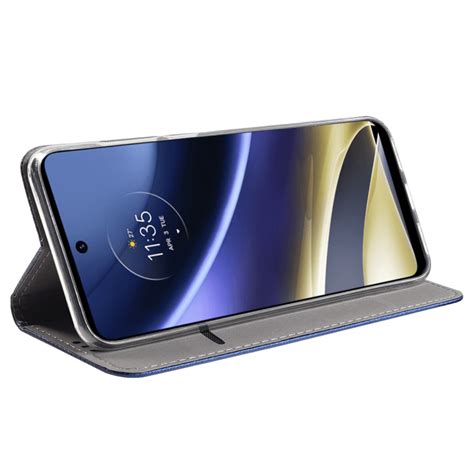 Etui Zamykane Do Motorola Moto G71 5g Granatowe