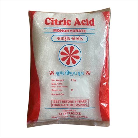 1kg Citric Acid Monohydrate Application Industrial At Best Price In Ahmedabad Hp Foods