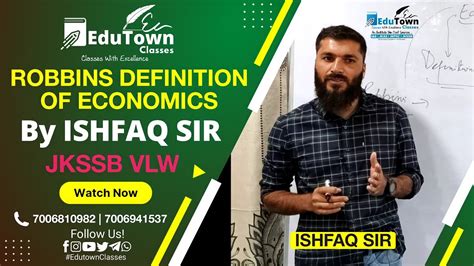 Robbins Definition Of Economics By Ishfaq Sir EduTown Classes