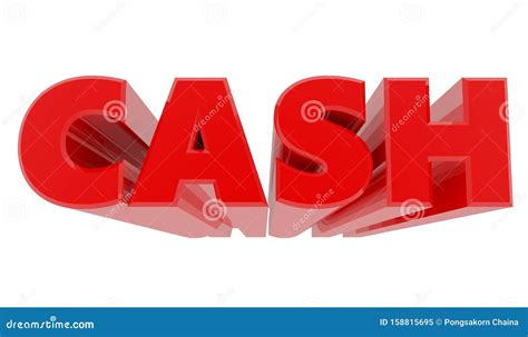 3d Cash Word Isolated On White Background Stock Illustration