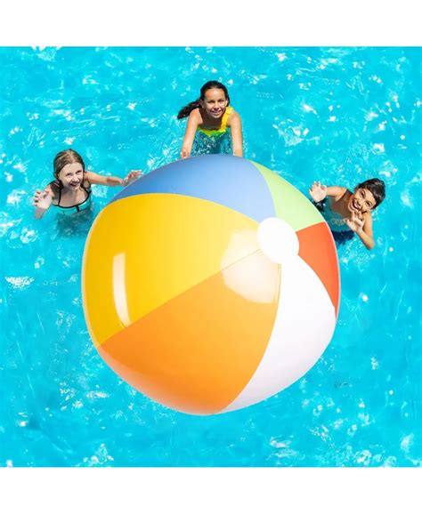 Dollar Deal Top Race 5 Foot Giant Beach Ball Large Beach Balls Giant Pool Float Huge Rainbow