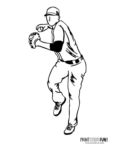 16 Baseball Player Coloring Pages And Clipart Free Sports Printables At