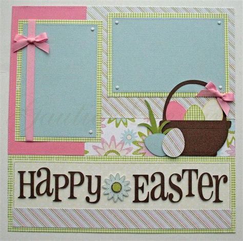 Easter Scrapbook Layouts X Premade Scrapbook Pages Happy Easter