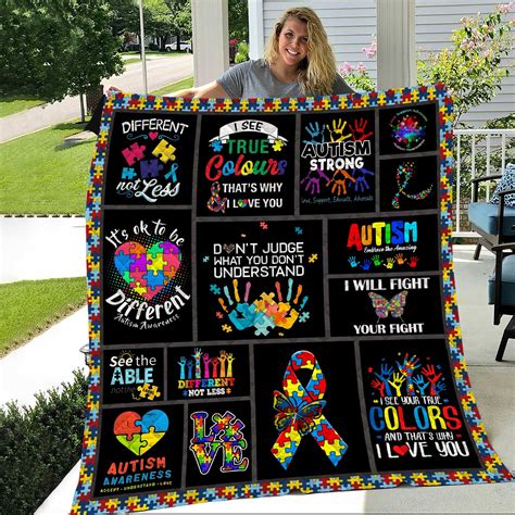 Autism Awareness Fleece Blanket Nd Chikepod