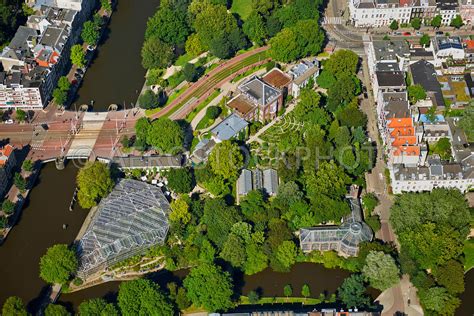 Aerial View Hortus Botanicus Botanical Garden Amsterdam The Netherlands