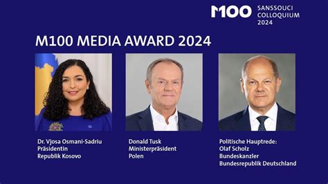 Osmanit do ti jepet çmimi M100 Media Award në prani të Olaf Scholz