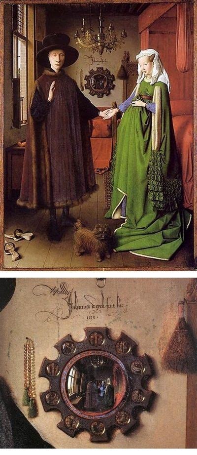 Jan Van Eyck Ritratto Dei Coniugi Arnolfini E Particolare Dello