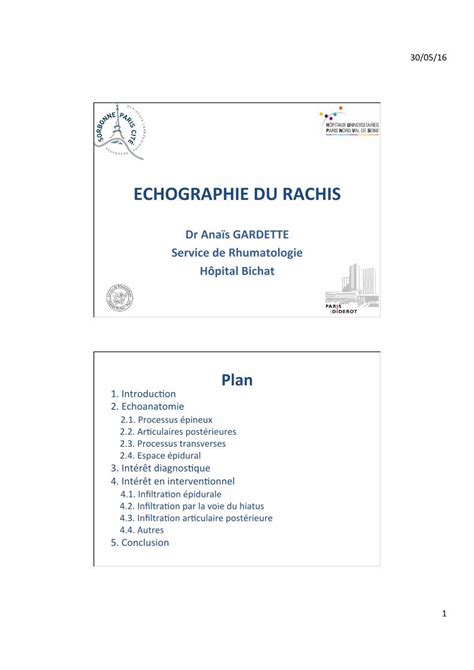 Pdf Echographie Du Rachis Rhumatologie Bichat Comrhumatologie