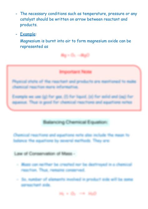 SOLUTION Chemical Reaction And Equation Studypool