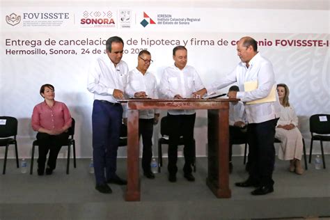 Sonora Y Fovissste Firman Acuerdo Para Facilitar Escrituras Sin Costo