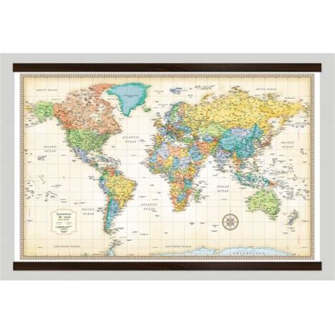 Rand McNally World Classic Wall Map - The Map Shop | Wall maps, Classic ...