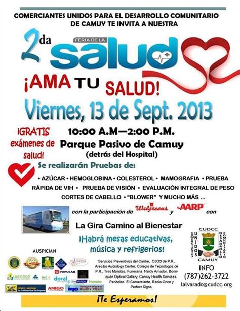 2da Feria De La Salud Ama Tu Salud Parque Pasivo Camuy Sondeaquipr